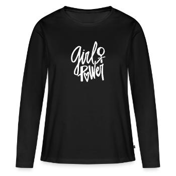 Féminisme Dicton Cadeau Vintage Émancipation - T-shirt manches longues Premium bio Femme - noir - Devant - Julia (174cm)