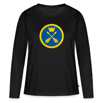 Luftwaffe von Dalarna - Frauen Premium Bio Langarmshirt - Schwarz - Vorne - Julia (174cm)