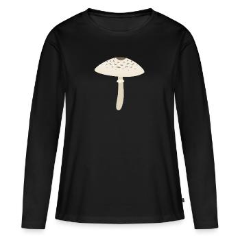 Parasol Champignon - T-shirt manches longues Premium bio Femme - noir - Devant - Julia (174cm)