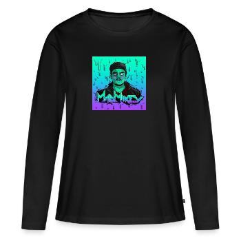 MadMikey Grime Art Post-it vert - T-shirt manches longues Premium bio Femme - noir - Devant - Julia (174cm)