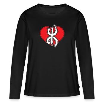 Z Imazighen (en Amulette) - T-shirt manches longues Premium bio Femme - noir - Devant - Julia (174cm)