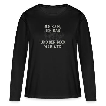 Kein Bock - Frauen Premium Bio Langarmshirt - Schwarz - Vorne - Julia (174cm)