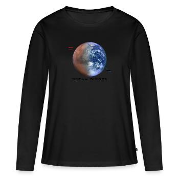 Mars - Rêver plus grand et occuper Mars - T-shirt manches longues Premium bio Femme - noir - Devant - Julia (174cm)