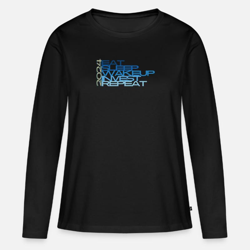 tägliche Routine oder den Alltag - Frauen Premium Bio Langarmshirt - Schwarz