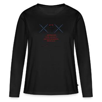 Favorite T-shirt - Frauen Premium Bio Langarmshirt - Schwarz - Vorne - Julia (174cm)
