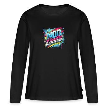 no Limets – Colorful motivation 🎨 - Women's Premium Organic Long Sleeve Shirt - black - Front - Julia (174cm)