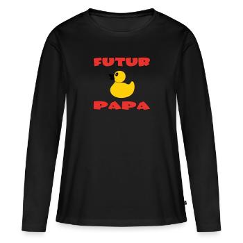 FUTURE DAD - Women's Premium Organic Long Sleeve Shirt - black - Front - Julia (174cm)