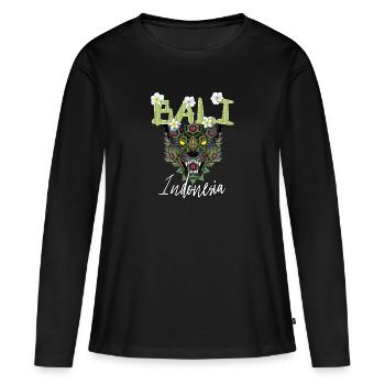 Bali - Indonésie - T-shirt manches longues Premium bio Femme - noir - Devant - Julia (174cm)