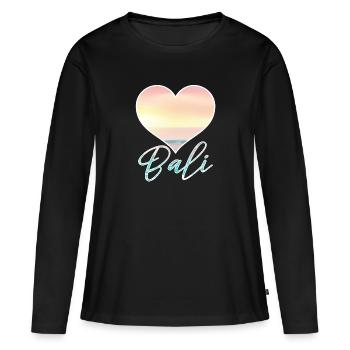 Bali - Indonésie - T-shirt manches longues Premium bio Femme - noir - Devant - Julia (174cm)