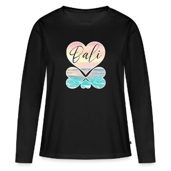 Bali - Indonésie - T-shirt manches longues Premium bio Femme - noir - Devant - Julia (174cm)