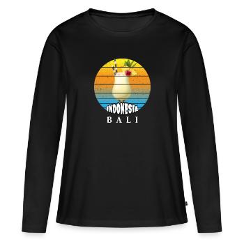 Bali - Indonésie - T-shirt manches longues Premium bio Femme - noir - Devant - Julia (174cm)