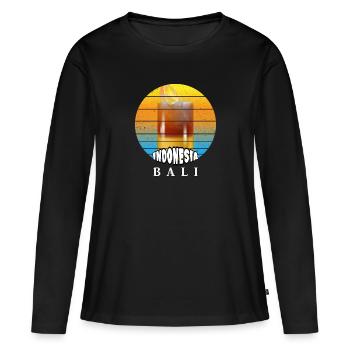 Bali - Indonésie - T-shirt manches longues Premium bio Femme - noir - Devant - Julia (174cm)