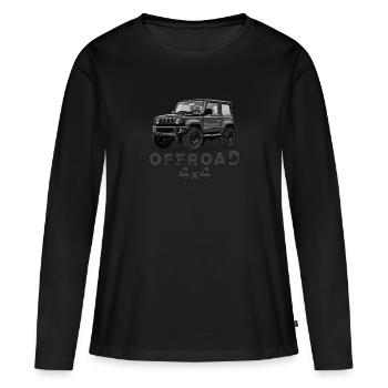4x4 Offroad Jimny Abenteuer Bestseller Off-Road - Frauen Premium Bio Langarmshirt - Schwarz - Vorne - Julia (174cm)