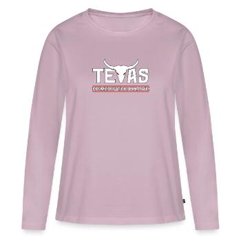 Texas - Women's Premium Organic Long Sleeve Shirt - dusky pink - Front - Julia (174cm)