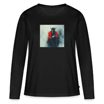 Devil - Women's Premium Organic Long Sleeve Shirt - black - Front - Julia (174cm)