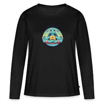 I Am Not Slow – Just in Zen Mode - Women's Premium Organic Long Sleeve Shirt - black - Front - Julia (174cm)