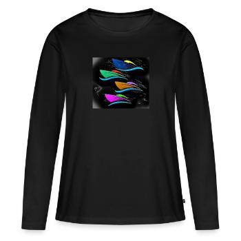 Boote - Frauen Premium Bio Langarmshirt - Schwarz - Vorne - Julia (174cm)