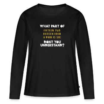 fifMotiven deux faites-vous comprendre et Concevoir des forums - T-shirt manches longues Premium bio Femme - noir - Devant - Julia (174cm)