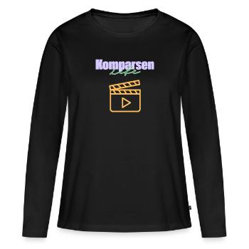 Komparse Komparsen Life Film Extras Background - Frauen Premium Bio Langarmshirt - Schwarz - Vorne - Julia (174cm)