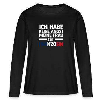 French French France - Women's Premium Organic Long Sleeve Shirt - black - Front - Julia (174cm)