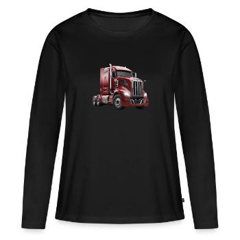 American Truck - Women's Premium Organic Long Sleeve Shirt - black - Front - Julia (174cm)