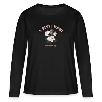 S beste mami för immer ond ewig - Frauen Premium Bio Langarmshirt - Schwarz - Vorne - Julia (174cm)
