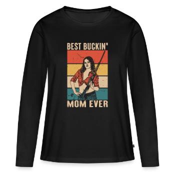 Hunter Mom Gifts Hunting Hunting Hunter Exam - Women's Premium Organic Long Sleeve Shirt - black - Front - Julia (174cm)