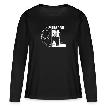 Ligne du Final Four de Handball - T-shirt manches longues Premium bio Femme - noir - Devant - Julia (174cm)
