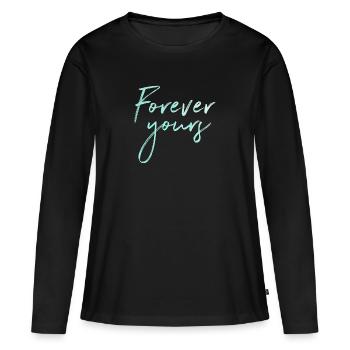 Forever Young Girl Power Woman Queen - T-shirt manches longues Premium bio Femme - noir - Devant - Julia (174cm)