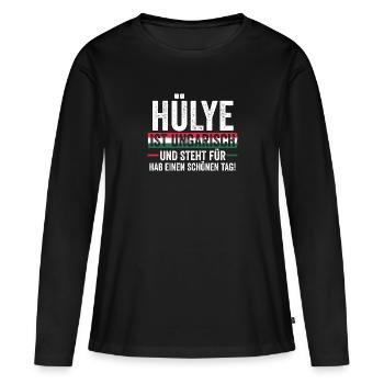 Ungar Ungarisch Ungarn - Frauen Premium Bio Langarmshirt - Schwarz - Vorne - Julia (174cm)