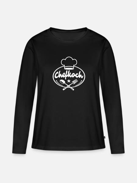 Chefkoch - Frauen Premium Bio Langarmshirt - Schwarz