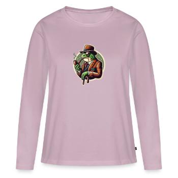 FROG PAPI - Women's Premium Organic Long Sleeve Shirt - dusky pink - Front - Julia (174cm)