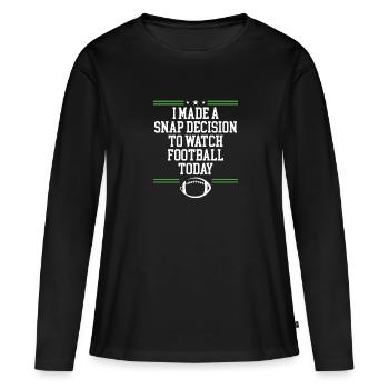 J’ai pris une décision rapide - T-shirt manches longues Premium bio Femme - noir - Devant - Julia (174cm)
