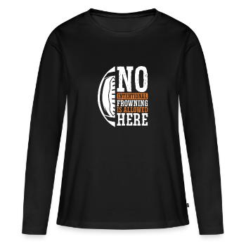Kein Absichtliches Stirnrunzeln - Frauen Premium Bio Langarmshirt - Schwarz - Vorne - Julia (174cm)