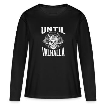 Bis Walhalla Schädel - Frauen Premium Bio Langarmshirt - Schwarz - Vorne - Julia (174cm)