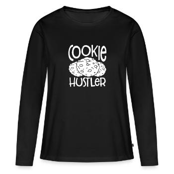 Cookie hustler - Women's Premium Organic Long Sleeve Shirt - black - Front - Julia (174cm)