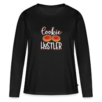 Cool Cookie hustler - Women's Premium Organic Long Sleeve Shirt - black - Front - Julia (174cm)