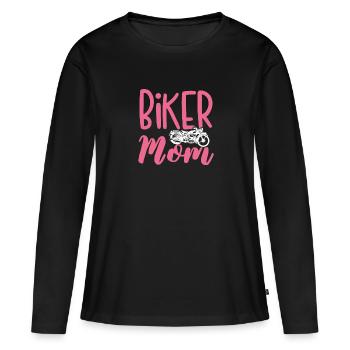 Biker mama - Frauen Premium Bio Langarmshirt - Schwarz - Vorne - Julia (174cm)