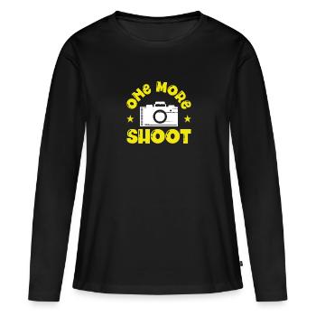 Noch Ein Kamera shooting - Frauen Premium Bio Langarmshirt - Schwarz - Vorne - Julia (174cm)