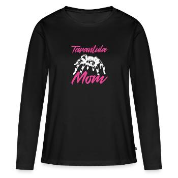 Mère Tarentule - T-shirt manches longues Premium bio Femme - noir - Devant - Julia (174cm)