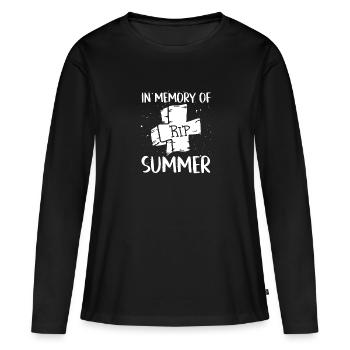 En mémoire de l’été - T-shirt manches longues Premium bio Femme - noir - Devant - Julia (174cm)