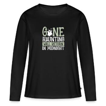 Gegangenes Spuk Wird Zurückkehren - Frauen Premium Bio Langarmshirt - Schwarz - Vorne - Julia (174cm)
