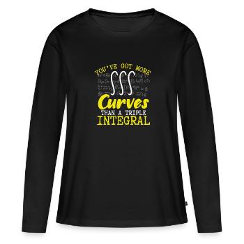 Curves as a triple integral - Women's Premium Organic Long Sleeve Shirt - black - Front - Julia (174cm)