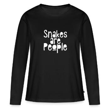 Les serpents sont des personnes - T-shirt manches longues Premium bio Femme - noir - Devant - Julia (174cm)