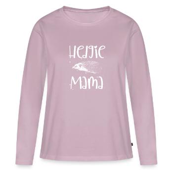 Süße Igelmama - Frauen Premium Bio Langarmshirt - Altrosa - Vorne - Julia (174cm)