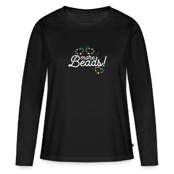 Perles de jument - T-shirt manches longues Premium bio Femme - noir - Devant - Julia (174cm)
