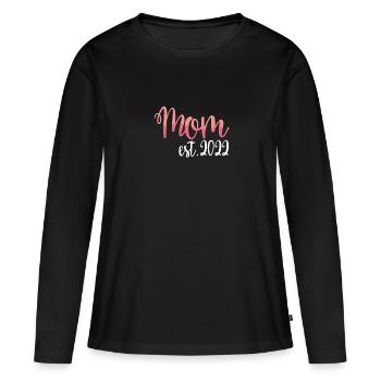 Maman 2022 - T-shirt manches longues Premium bio Femme - noir - Devant - Julia (174cm)