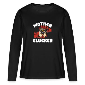 Cool mother chicken - Women's Premium Organic Long Sleeve Shirt - black - Front - Julia (174cm)