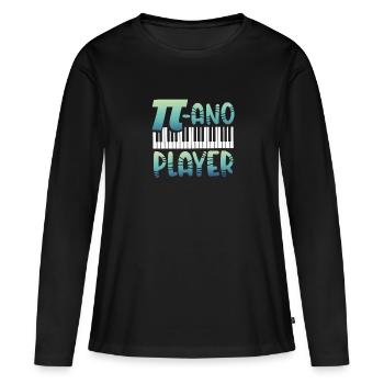 Mathe pianist - Frauen Premium Bio Langarmshirt - Schwarz - Vorne - Julia (174cm)