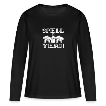 Orthographe oui - T-shirt manches longues Premium bio Femme - noir - Devant - Julia (174cm)